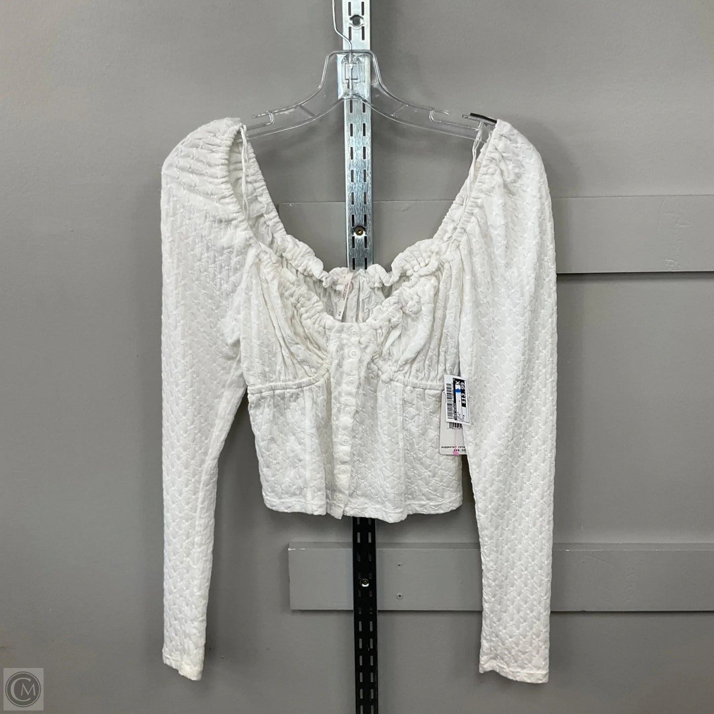 Top Long Sleeve By Free People In White, Size: M