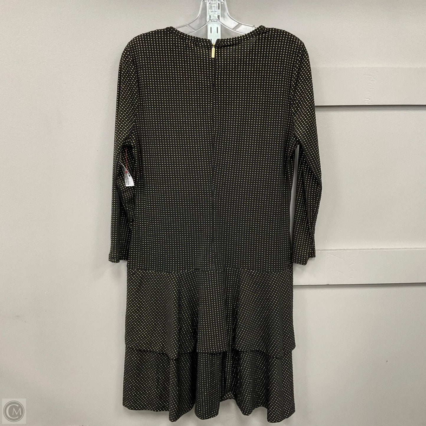 Dress Party Midi By Michael By Michael Kors In Black & Gold, Size: L