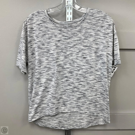 Top Short Sleeve By Lululemon In Grey & White, Size: 6