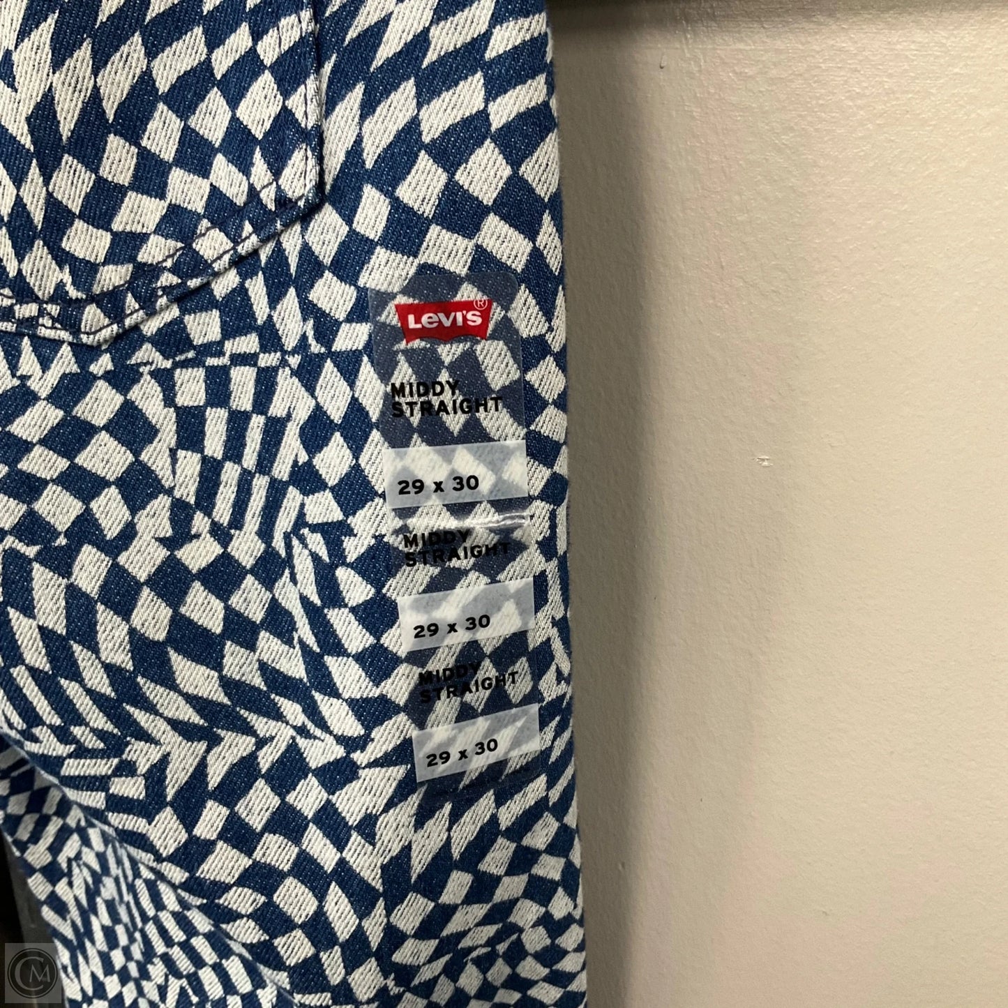 Jeans Straight By Levis In Blue & White, Size: 8