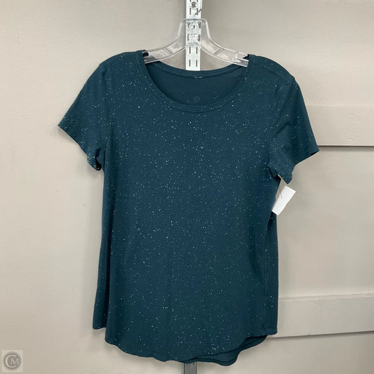 Athletic Top Short Sleeve By Lululemon In Green, Size: 8