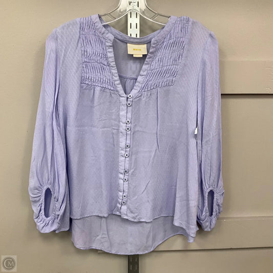 Top Long Sleeve By Maeve In Purple, Size: 2
