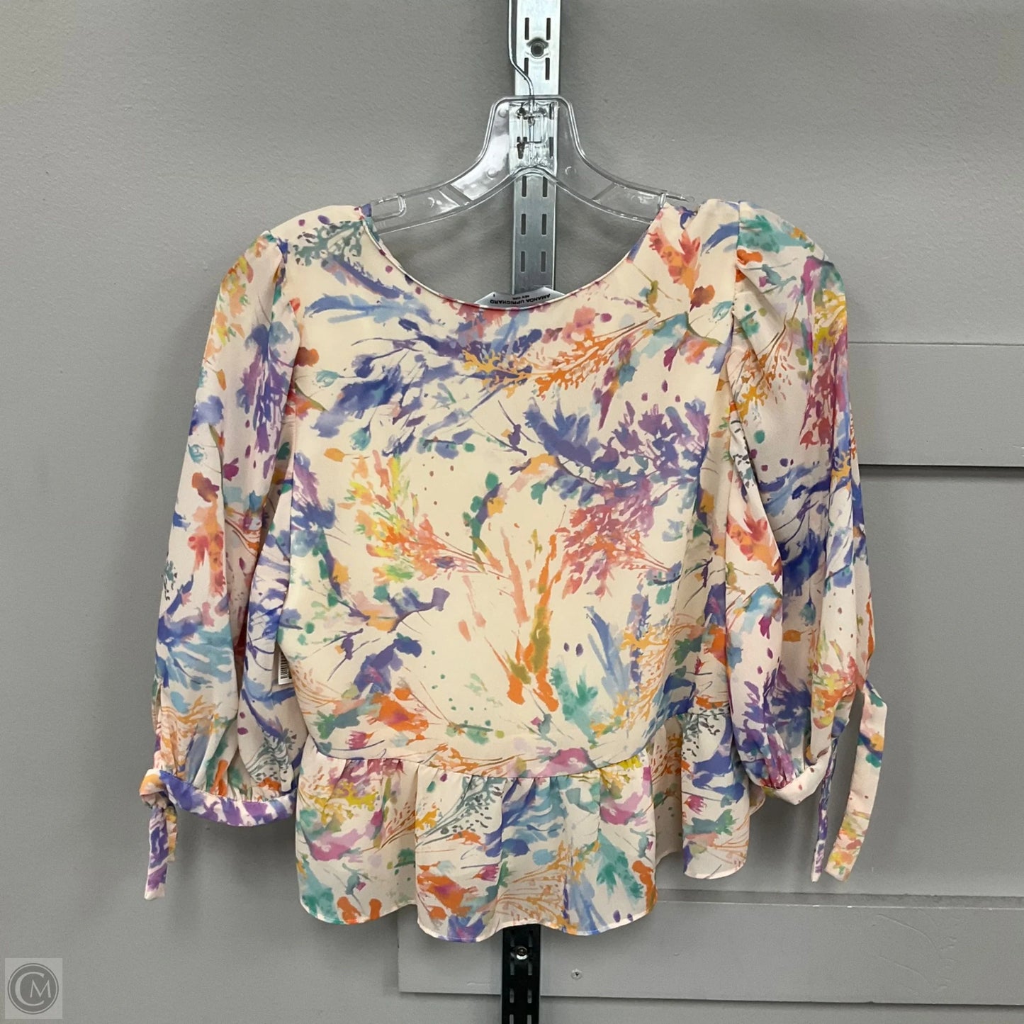 Top 3/4 Sleeve By Amanda In Multi-colored, Size: S