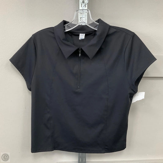 Athletic Top Short Sleeve By Old Navy In Black, Size: L