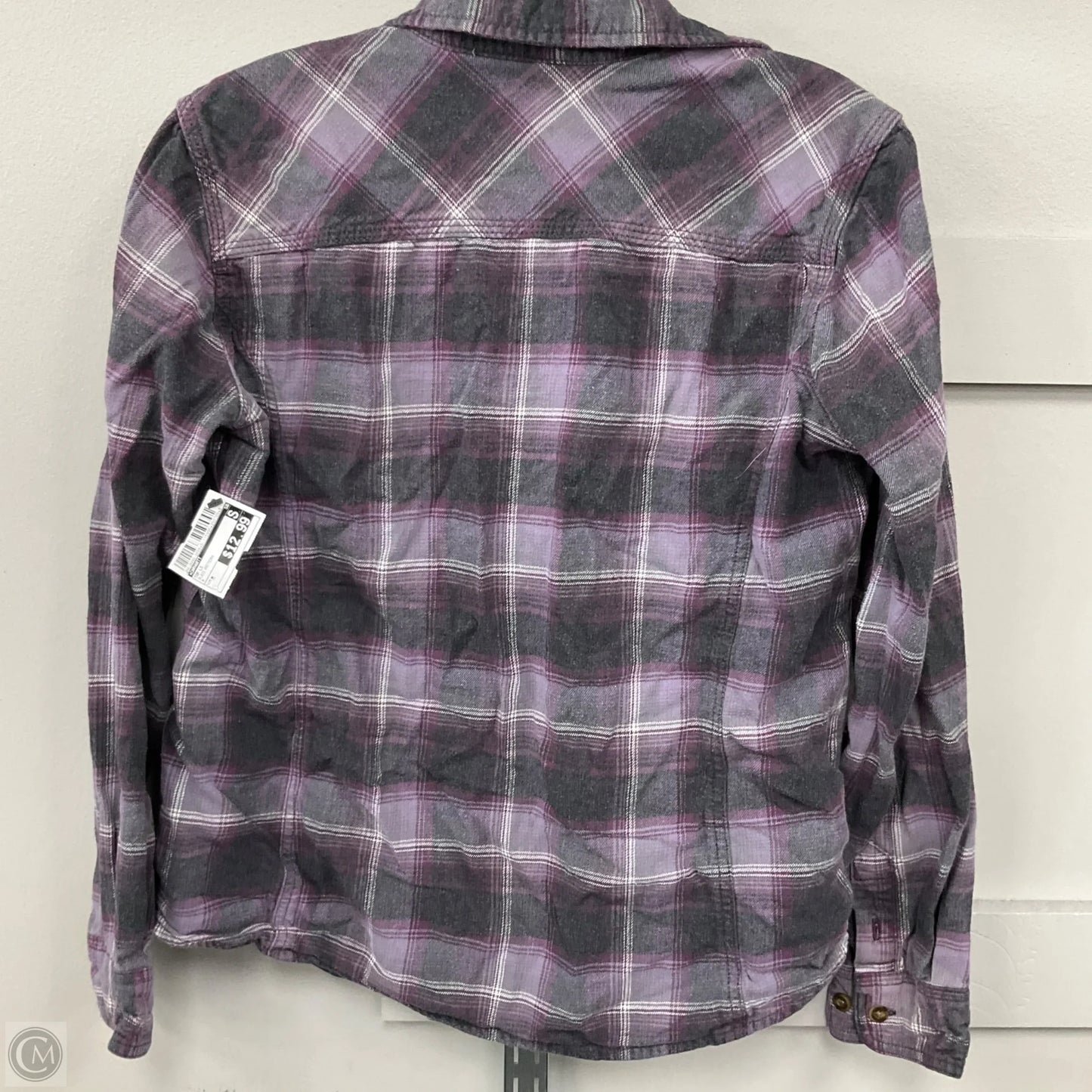 Top Long Sleeve By Carhartt In Plaid Pattern, Size: M