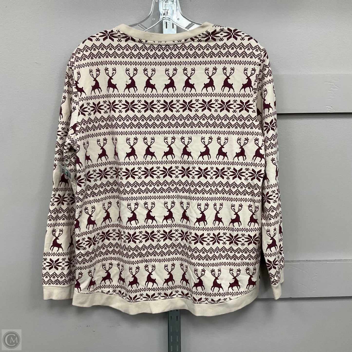 Top Long Sleeve By Forever 21 In Cream, Size: M