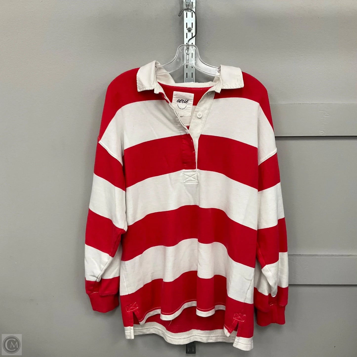 Sweatshirt Crewneck By Aerie In Striped Pattern, Size: M