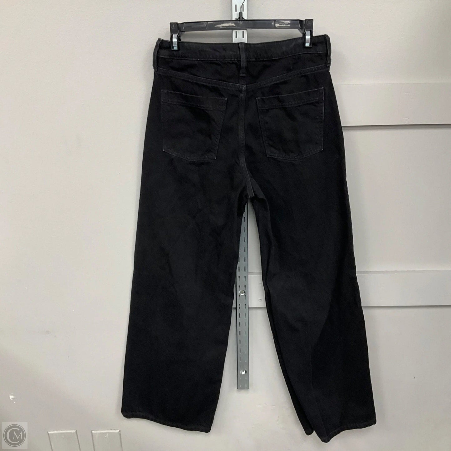 Jeans Wide Leg By Banana Republic In Black Denim, Size: 6