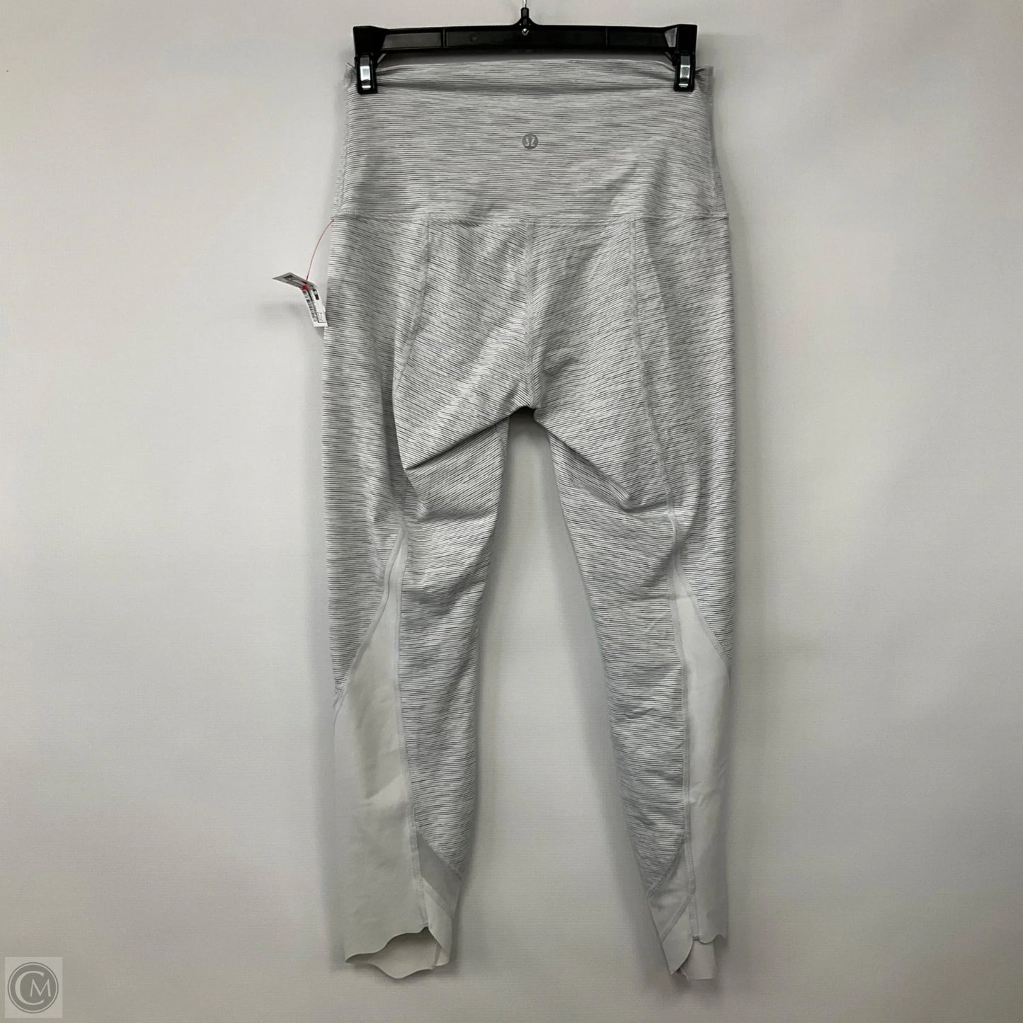 Athletic Leggings Capris By Lululemon In White and Grey, Size: S