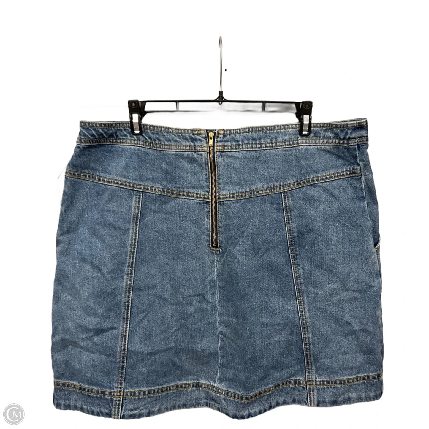 Skirt Mini & Short By Cabi In Blue Denim, Size: 14