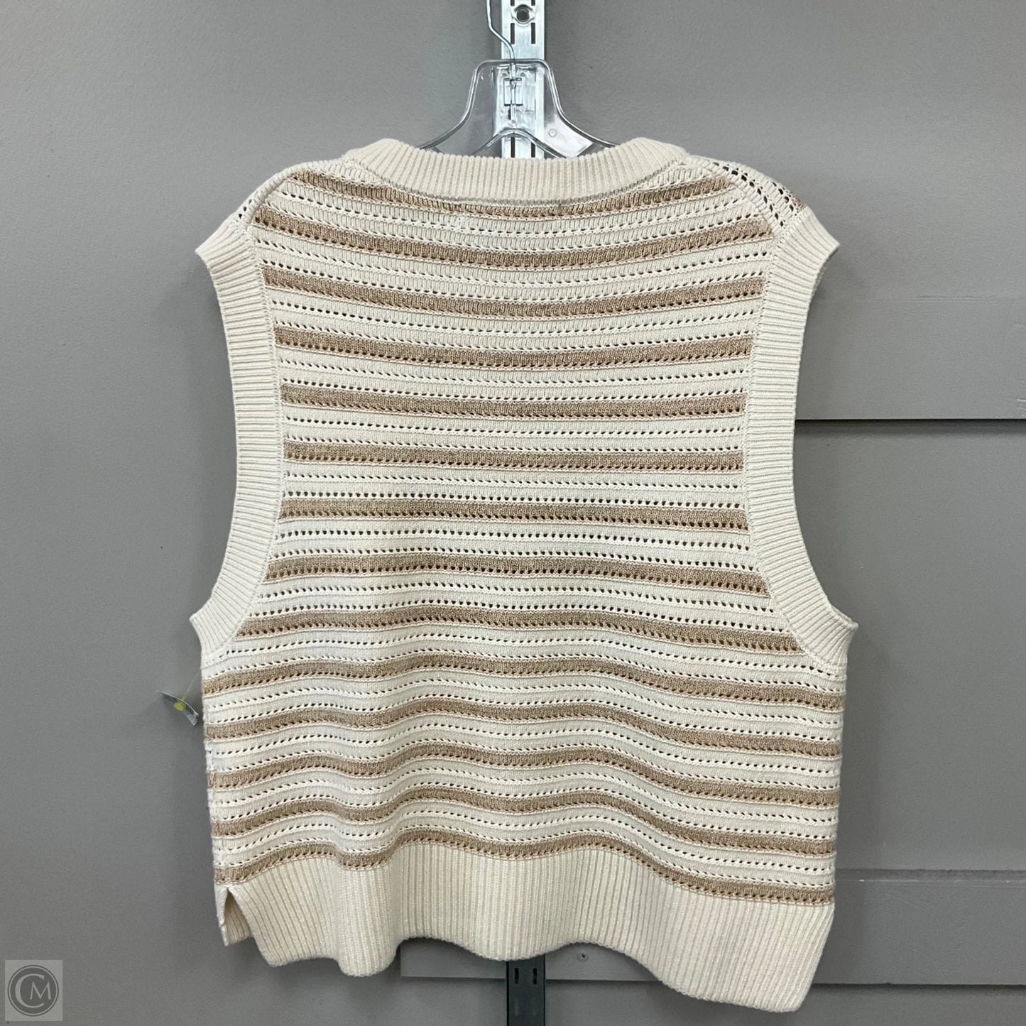 Vest Sweater By French Connection In Cream, Size: Xl