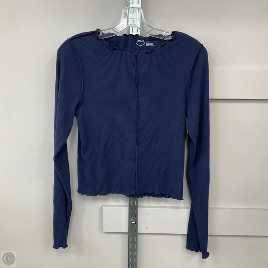 Top Long Sleeve By Aerie In Navy, Size: L