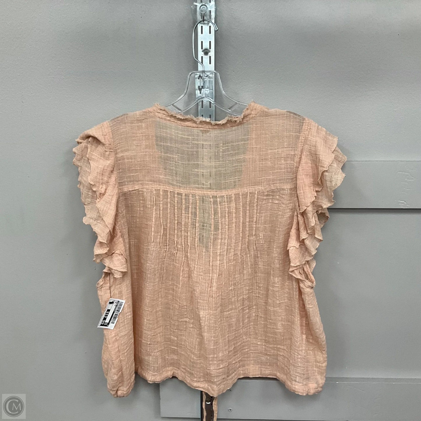 Top Short Sleeve By Free People In Tan, Size: L