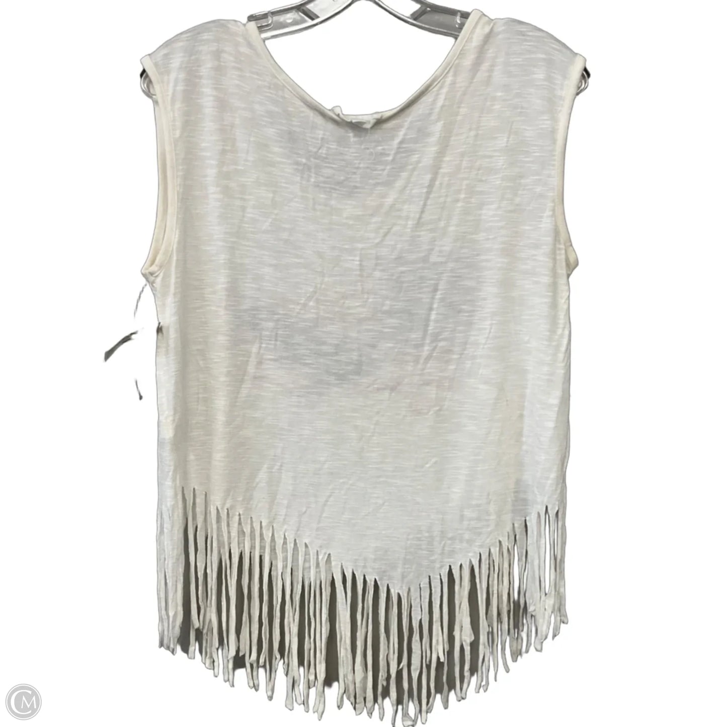 Top Sleeveless By Cloud Chaser In White, Size: M