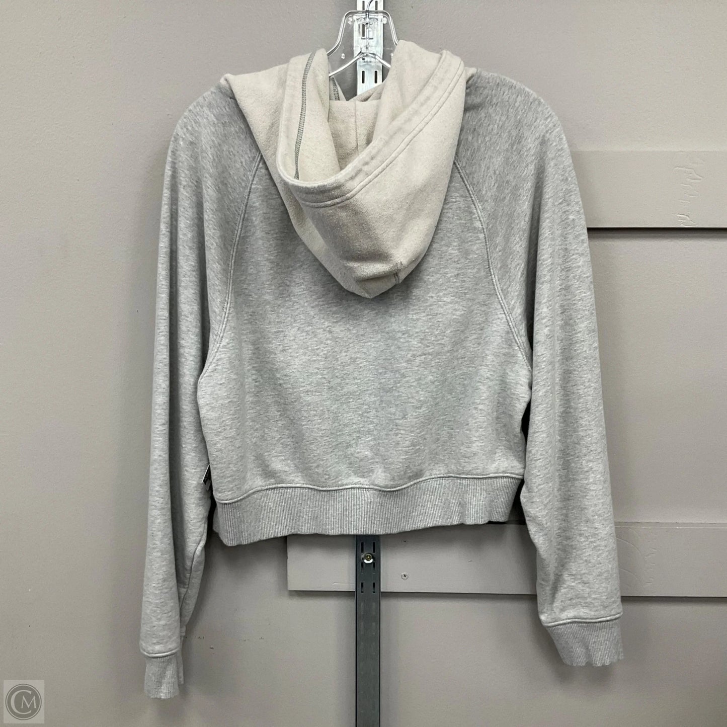 Sweatshirt Hoodie By Aerie In Grey & Tan, Size: S