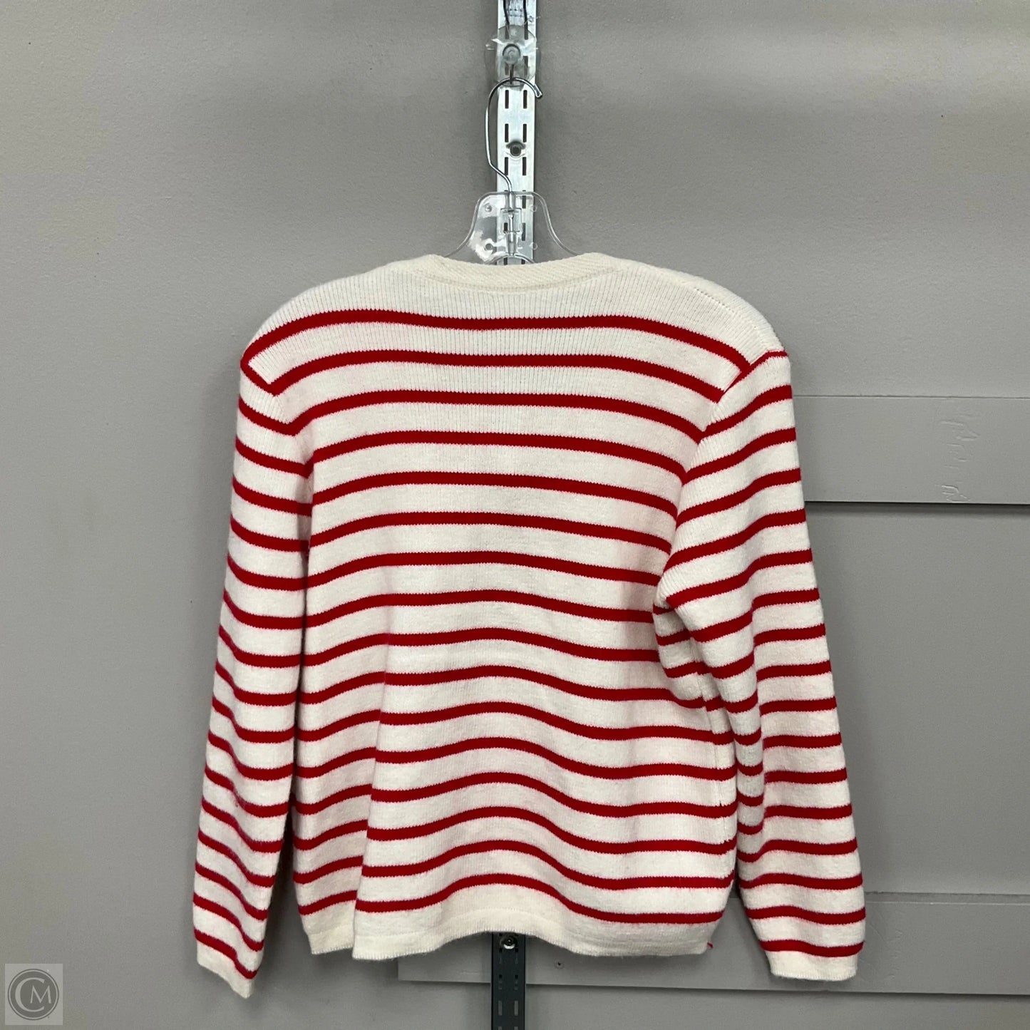 Cardigan By Clothes Mentor In Striped Pattern, Size: L