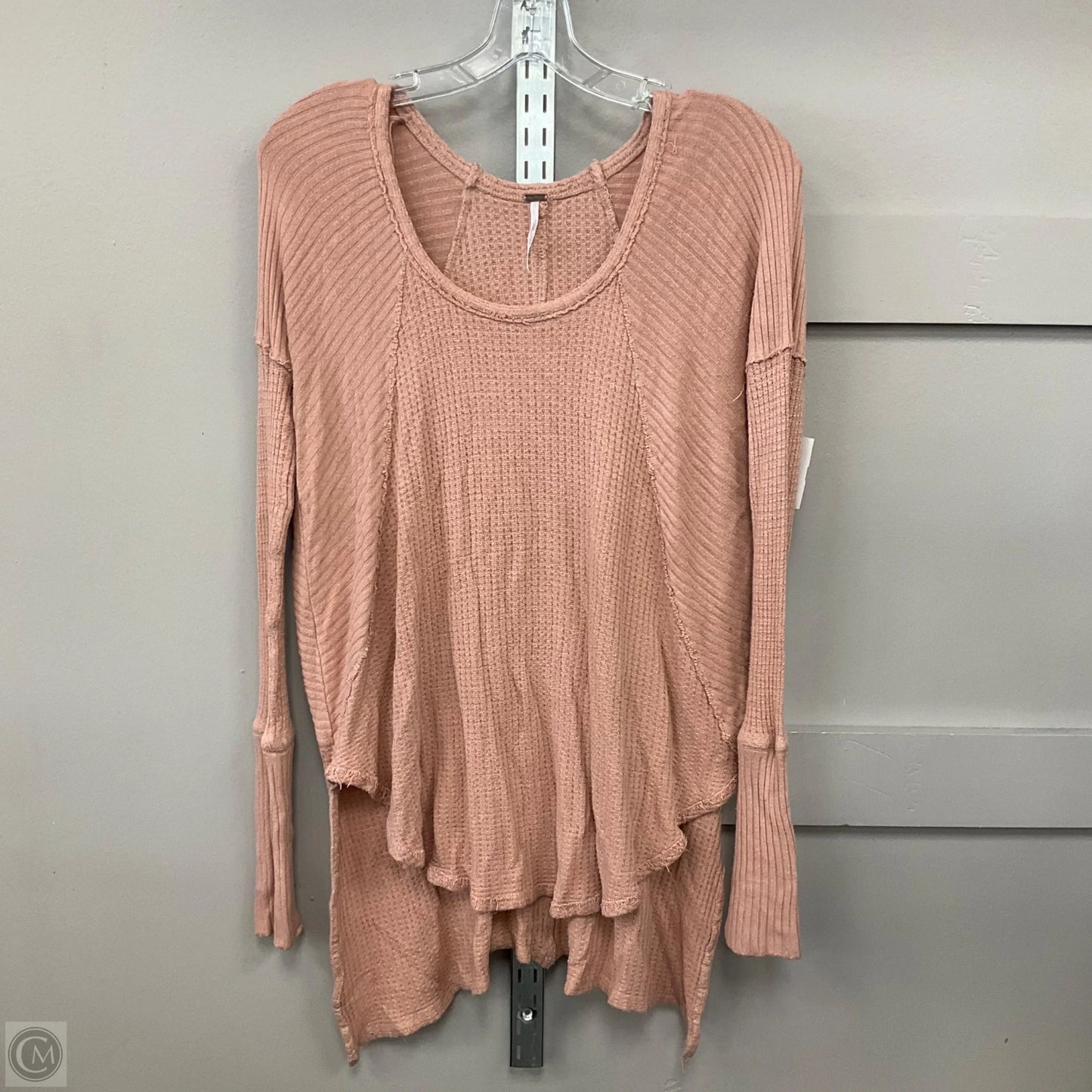 Top Long Sleeve By Free People In Pink, Size: S
