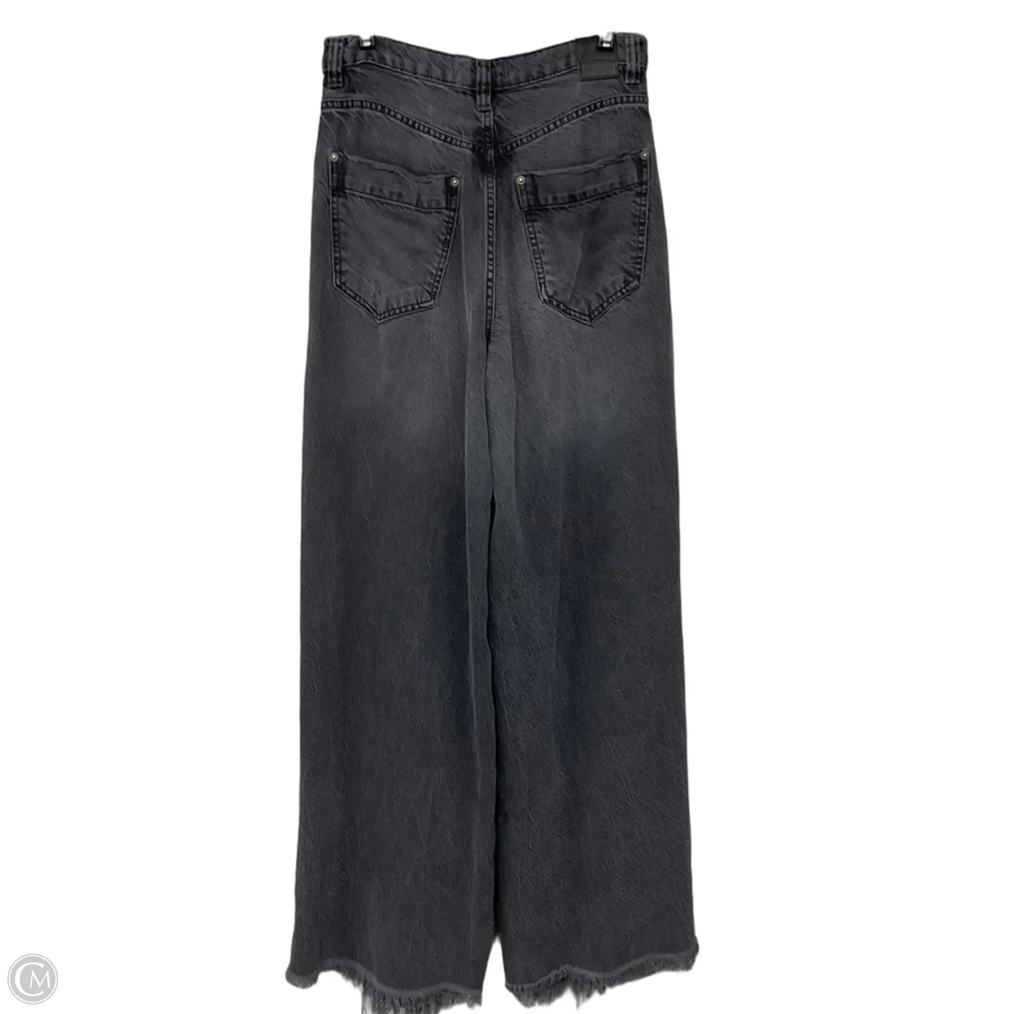 Pants Wide Leg By Free People In Black Denim, Size: 2