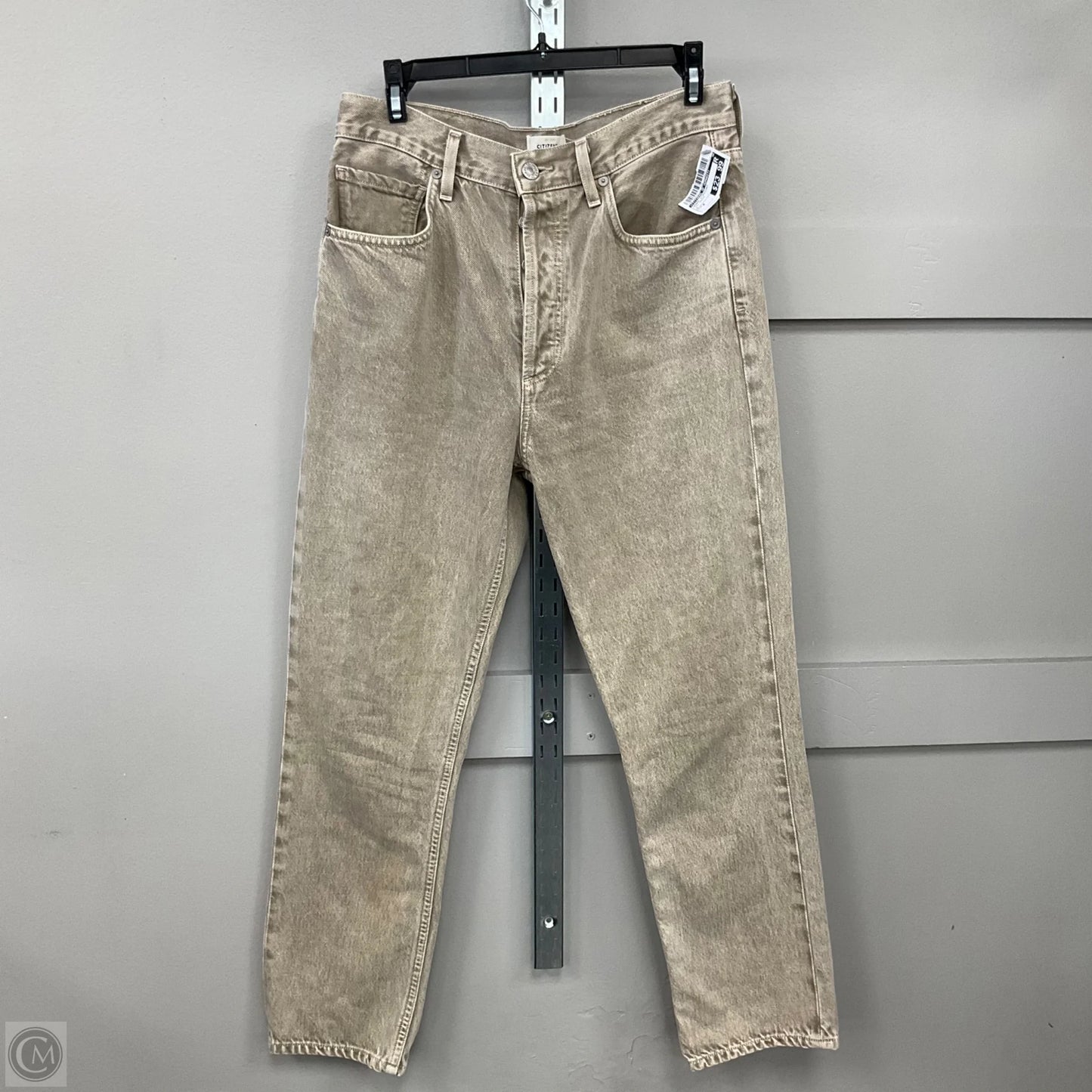 Jeans Straight By Citizens Of Humanity In Tan Denim, Size: 4