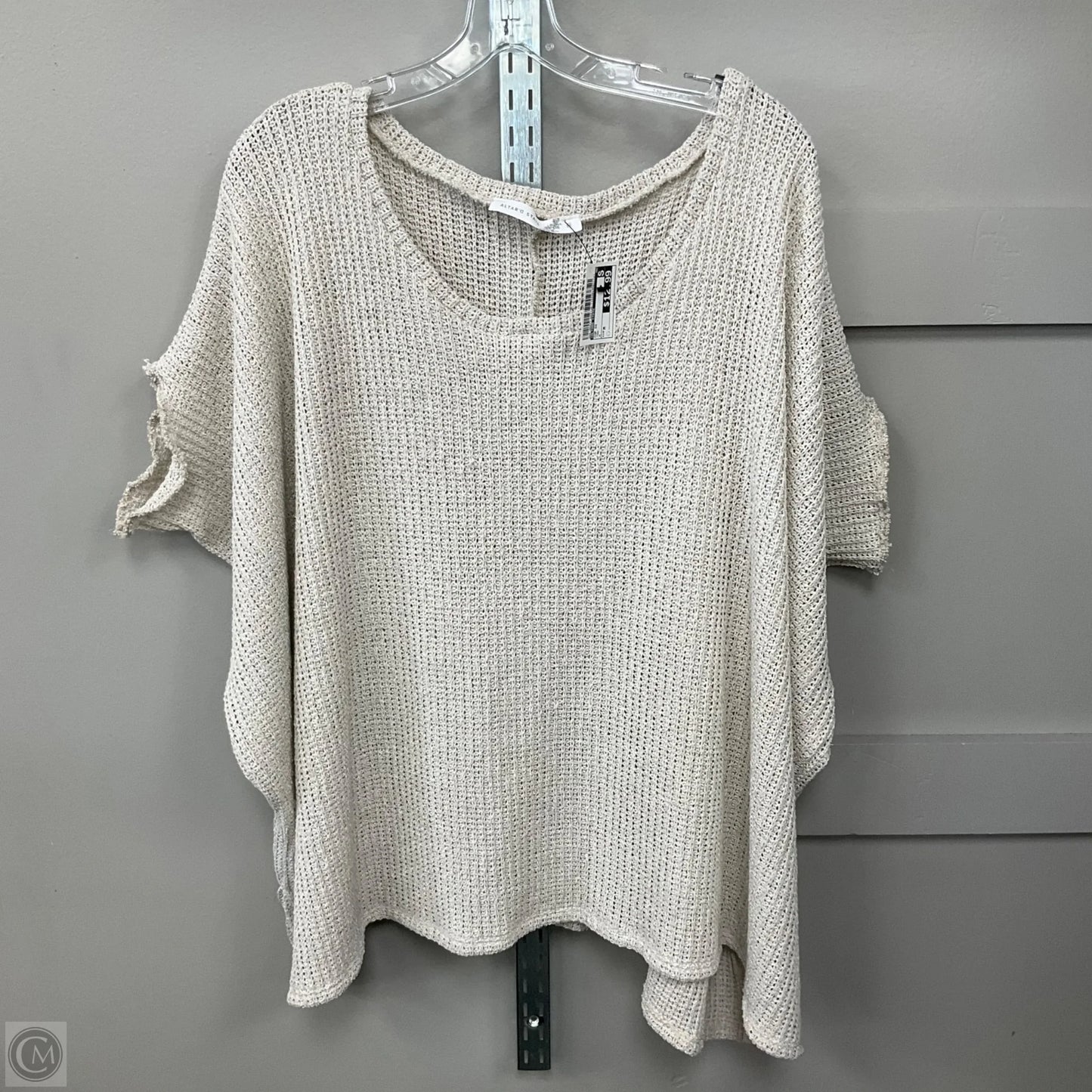 Top Short Sleeve By Altard State In Tan, Size: M