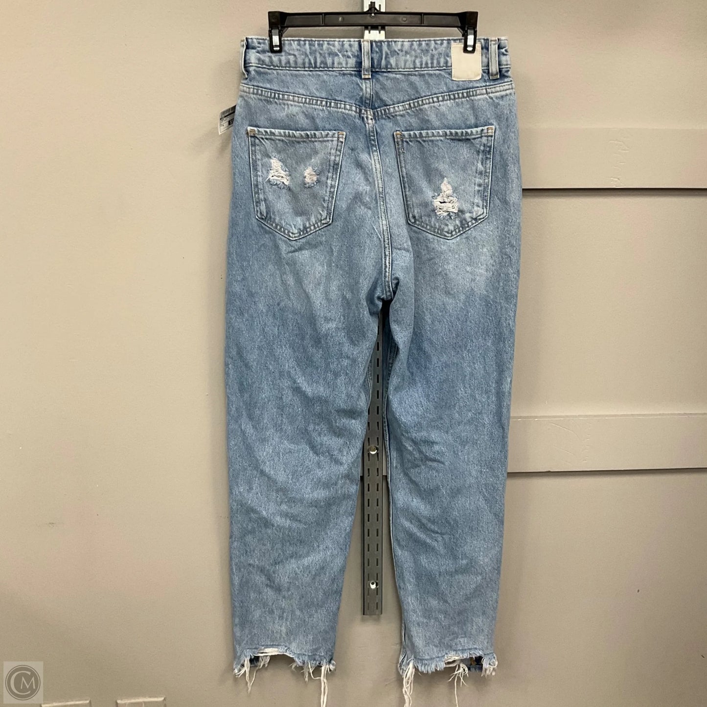 Jeans Straight By Zara In Blue Denim, Size: 8