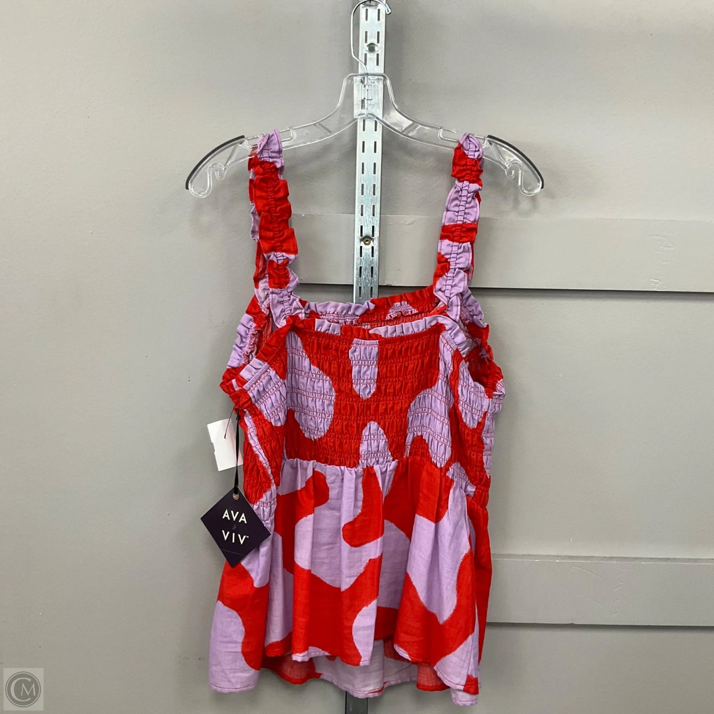 Top Sleeveless By Ava & Viv In Purple & Red, Size: Xl