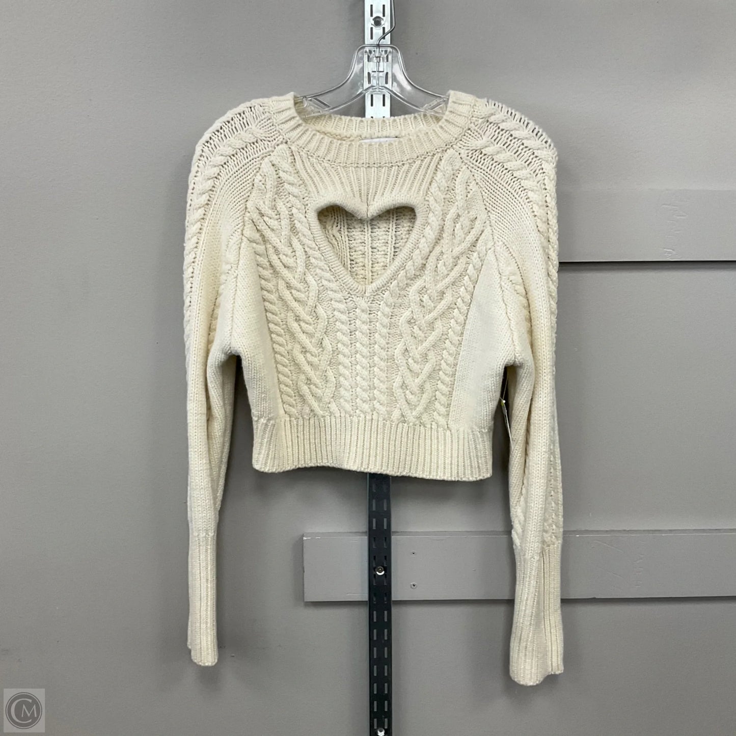 Sweater By Pretty Garbage In Cream, Size: M