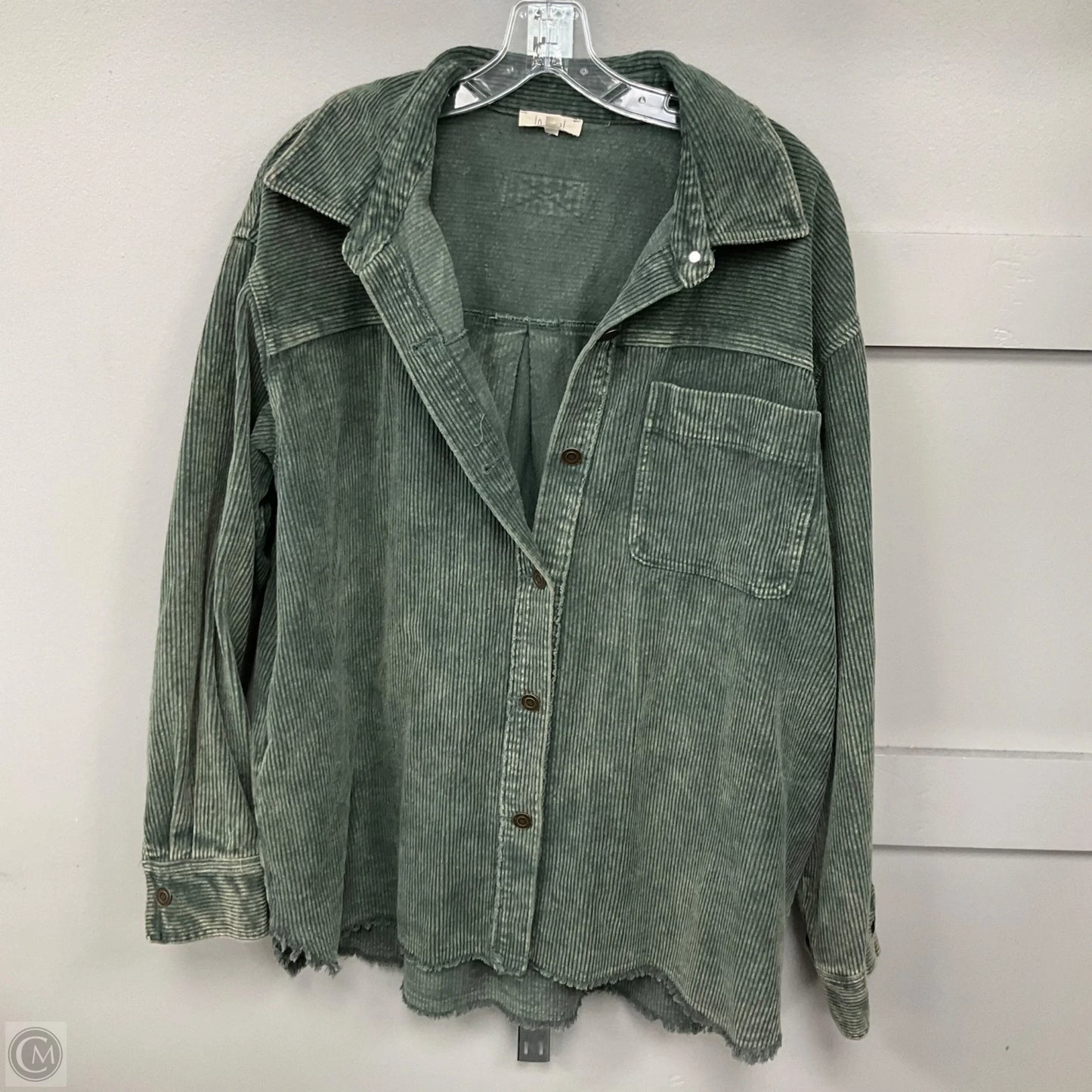 Jacket Shirt By La Miel In Green, Size: L