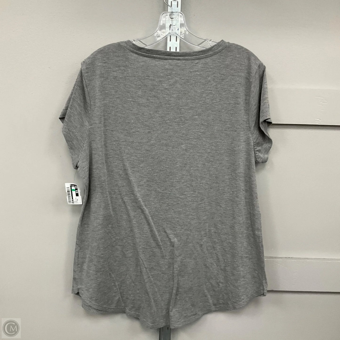 Top Short Sleeve By Apt 9 In Grey, Size: Xxl
