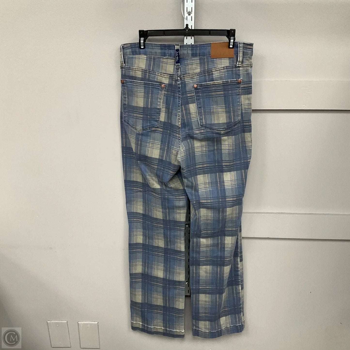 Jeans Straight By Judy Blue In Plaid Pattern, Size: 12