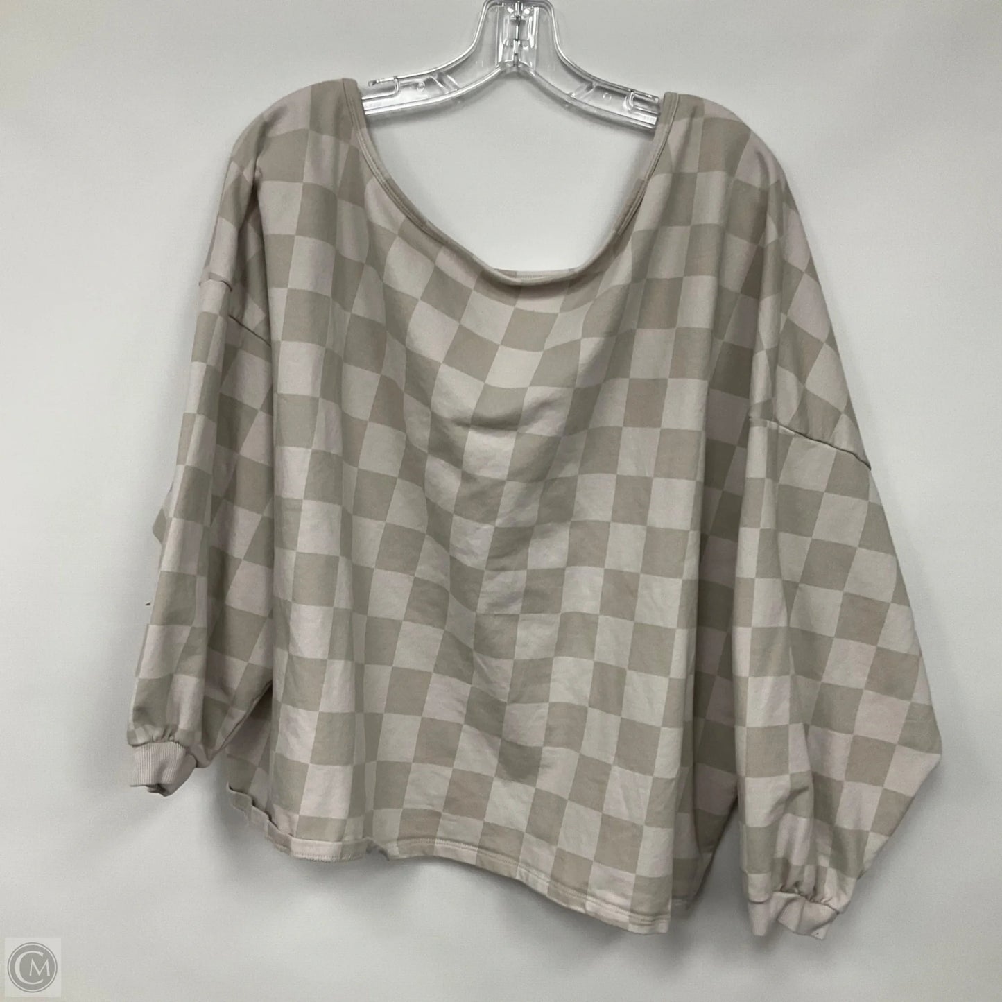 Top Long Sleeve By Torrid In Cream & Tan, Size: 2x
