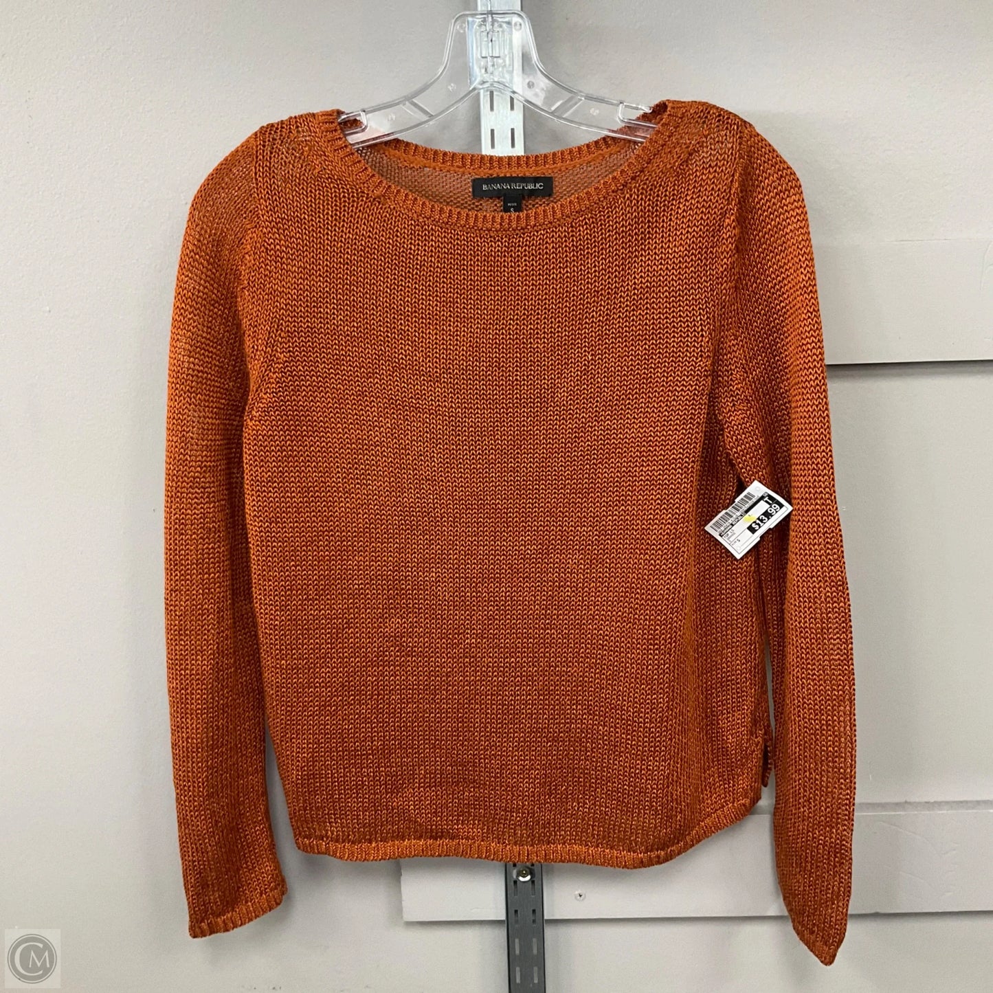 Top Long Sleeve By Banana Republic In Orange, Size: S