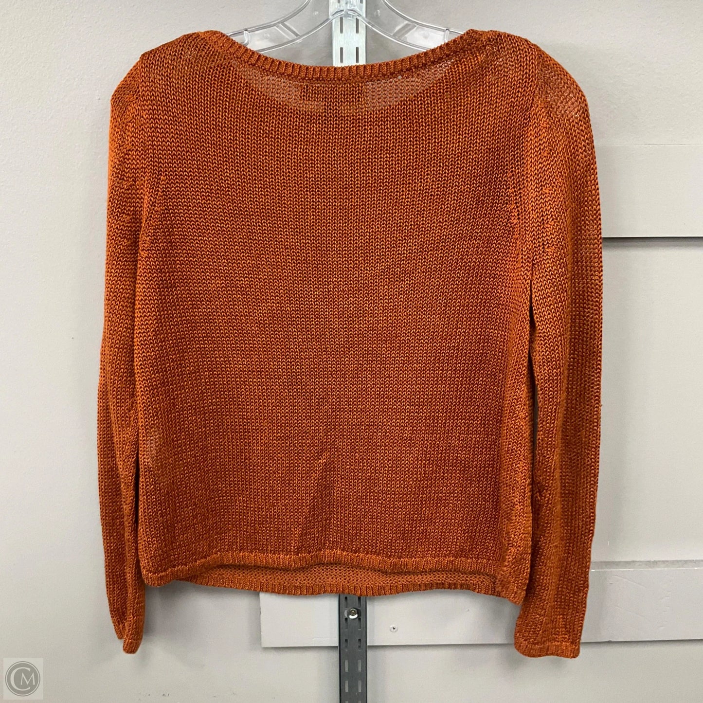 Top Long Sleeve By Banana Republic In Orange, Size: S