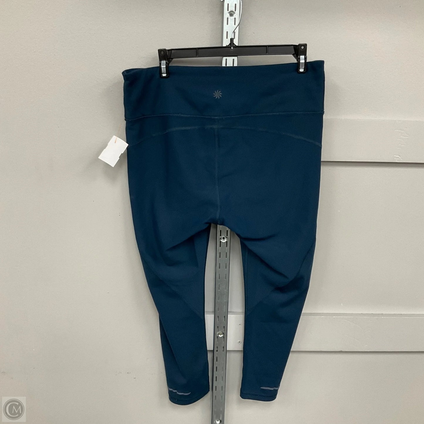 Athletic Leggings By Athleta In Teal, Size: L