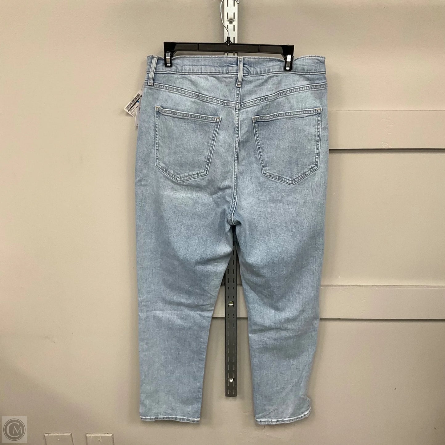 Jeans Straight By Gap In Blue Denim, Size: 14