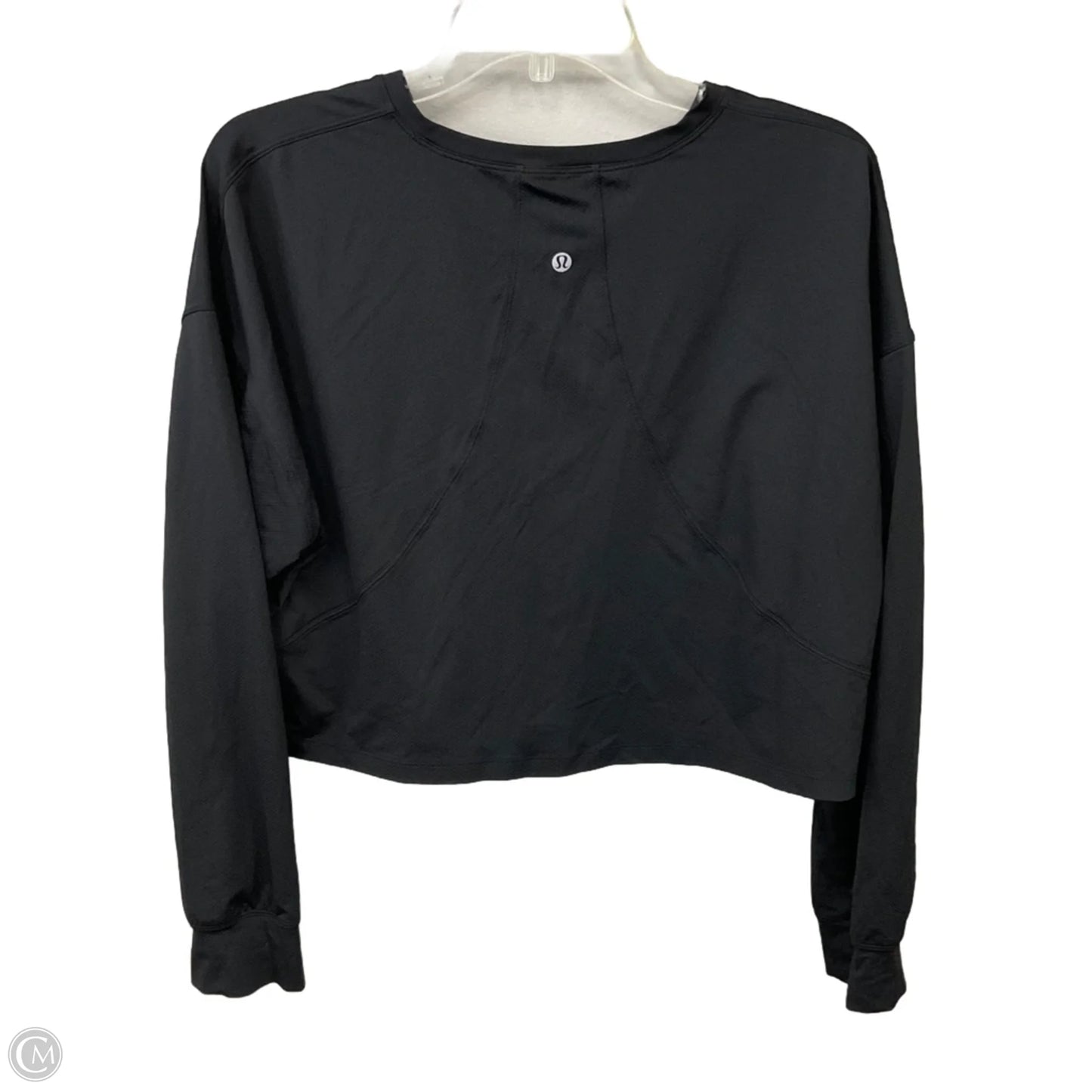 Athletic Top Long Sleeve Crewneck By Lululemon In Black, Size: S