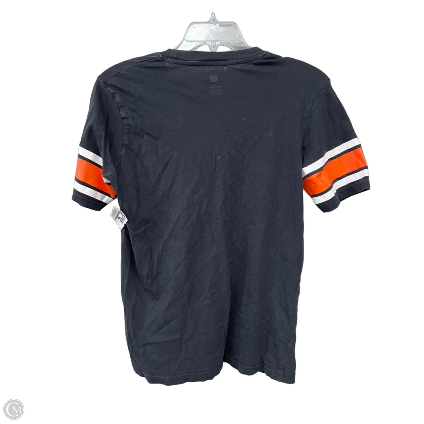 Top Short Sleeve By Nfl In Black & Orange, Size: L
