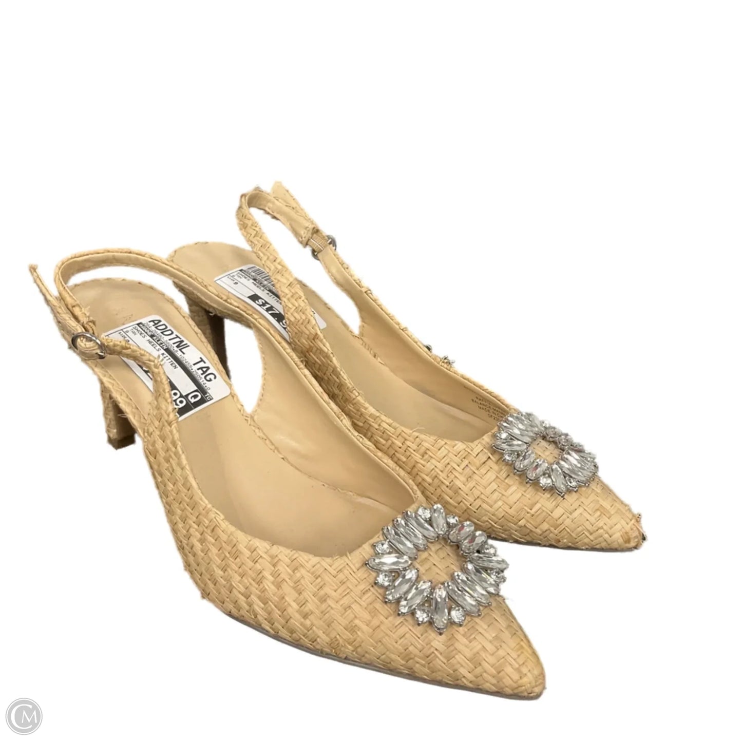 Shoes Heels Kitten By Anne Klein In Tan, Size: 9