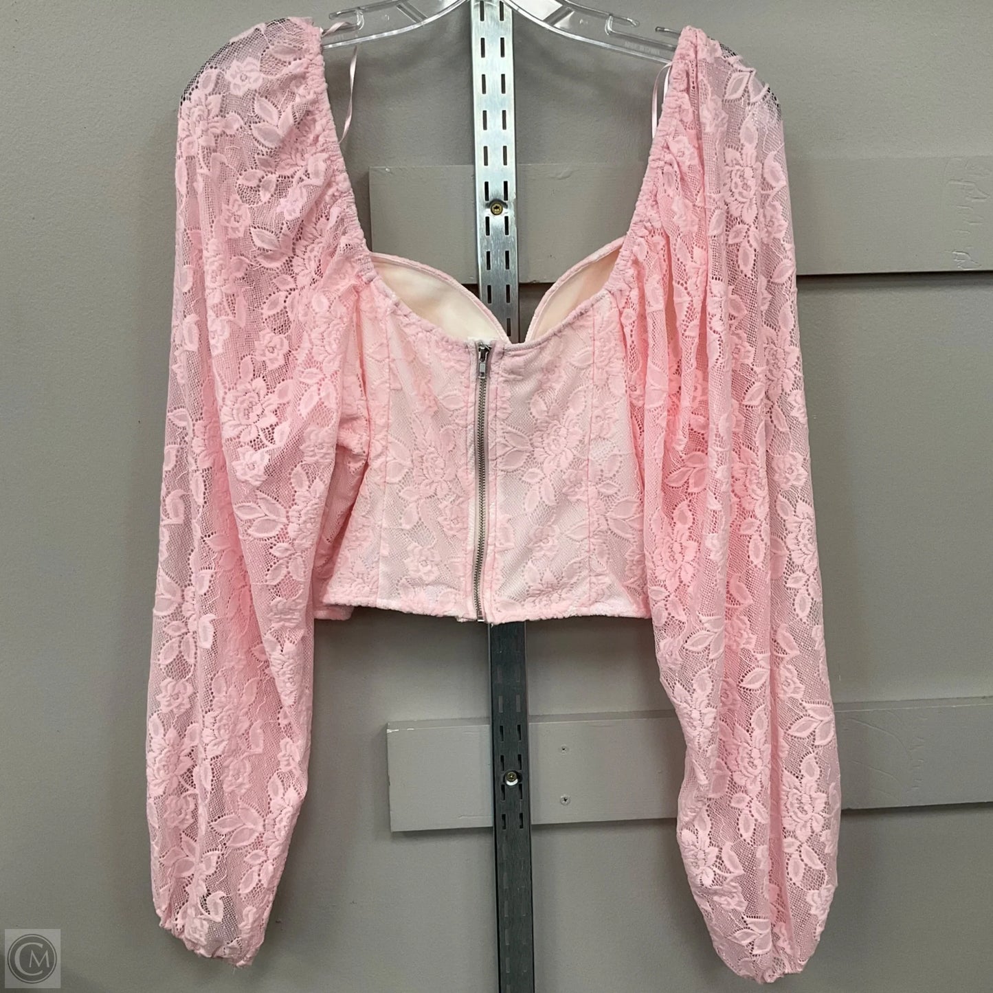 Top Long Sleeve By Mi Ami In Pink, Size: Xl