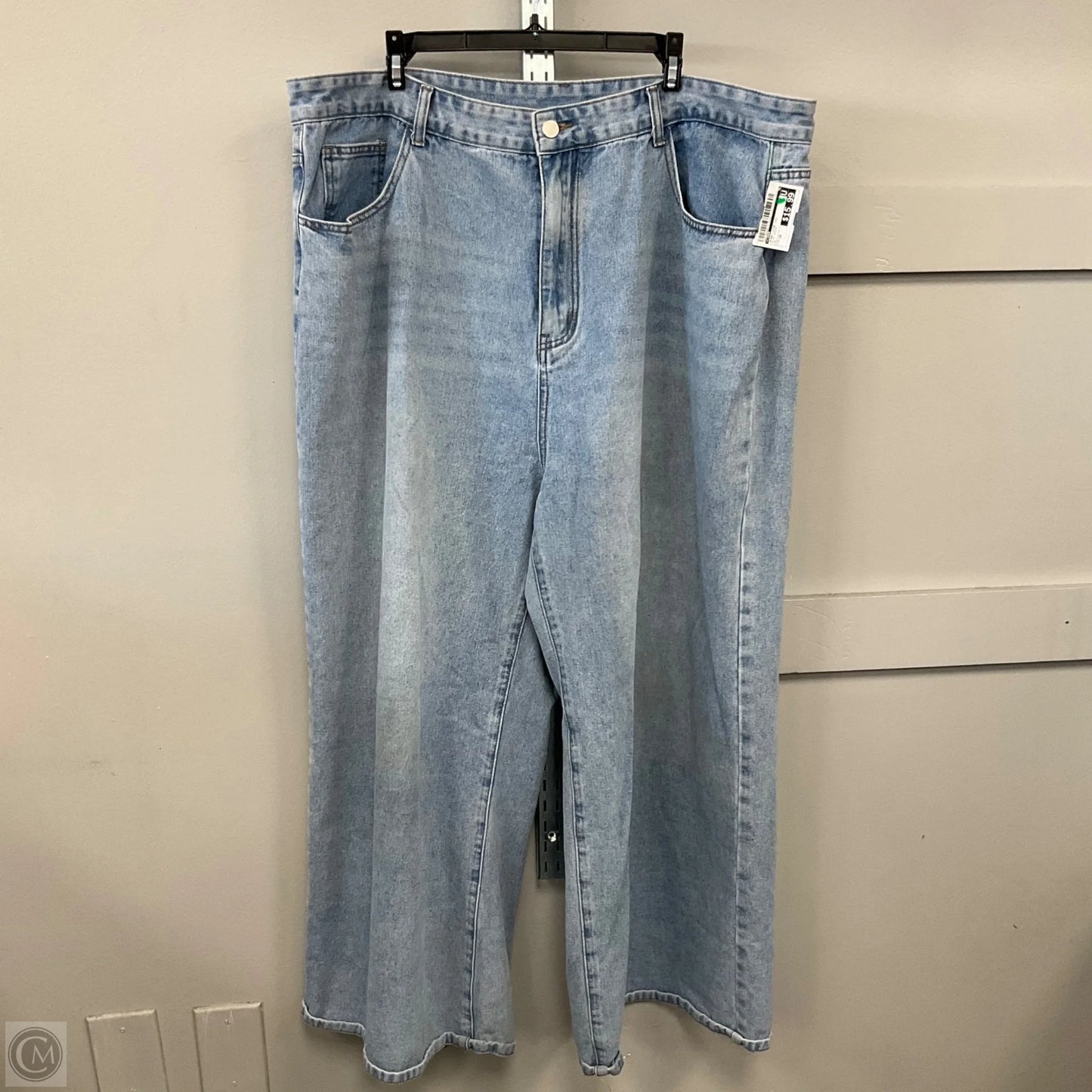 Jeans Wide Leg By Cider In Blue Denim, Size: 3x