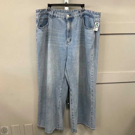 Jeans Wide Leg By Cider In Blue Denim, Size: 3x