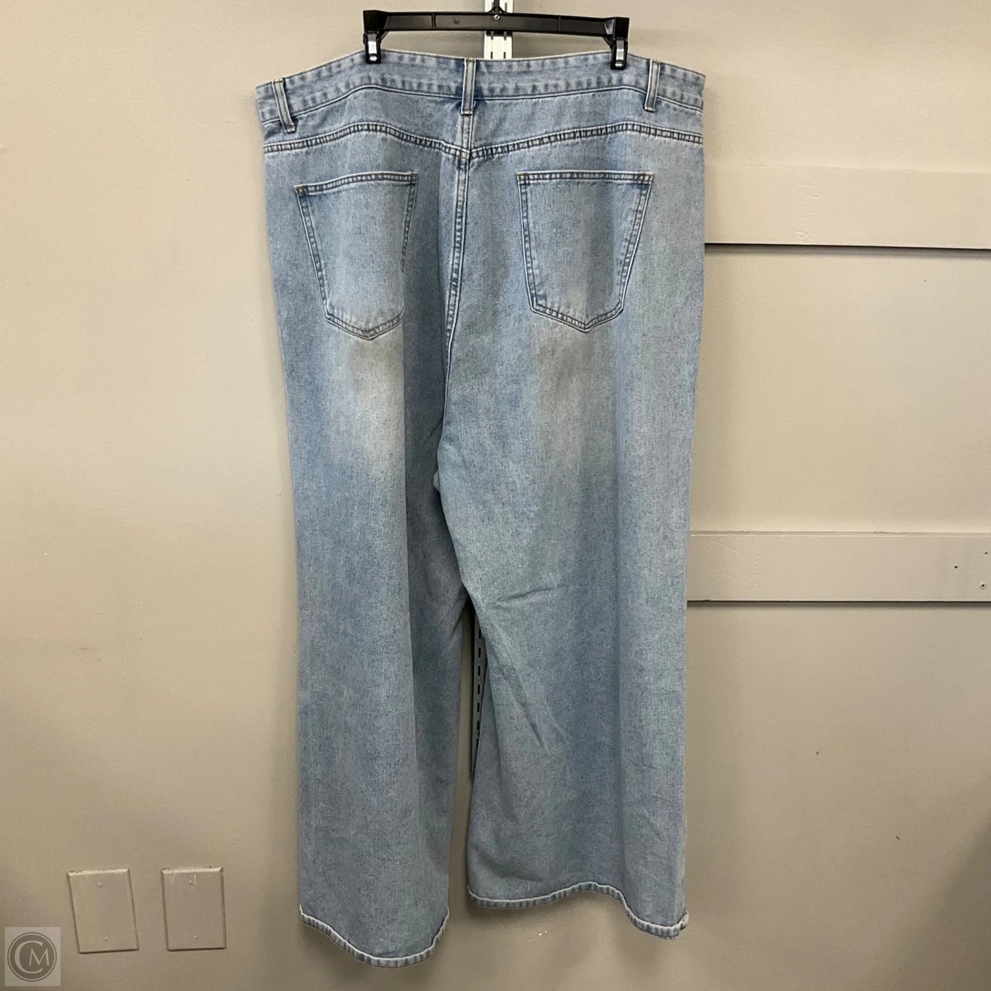 Jeans Wide Leg By Cider In Blue Denim, Size: 3x