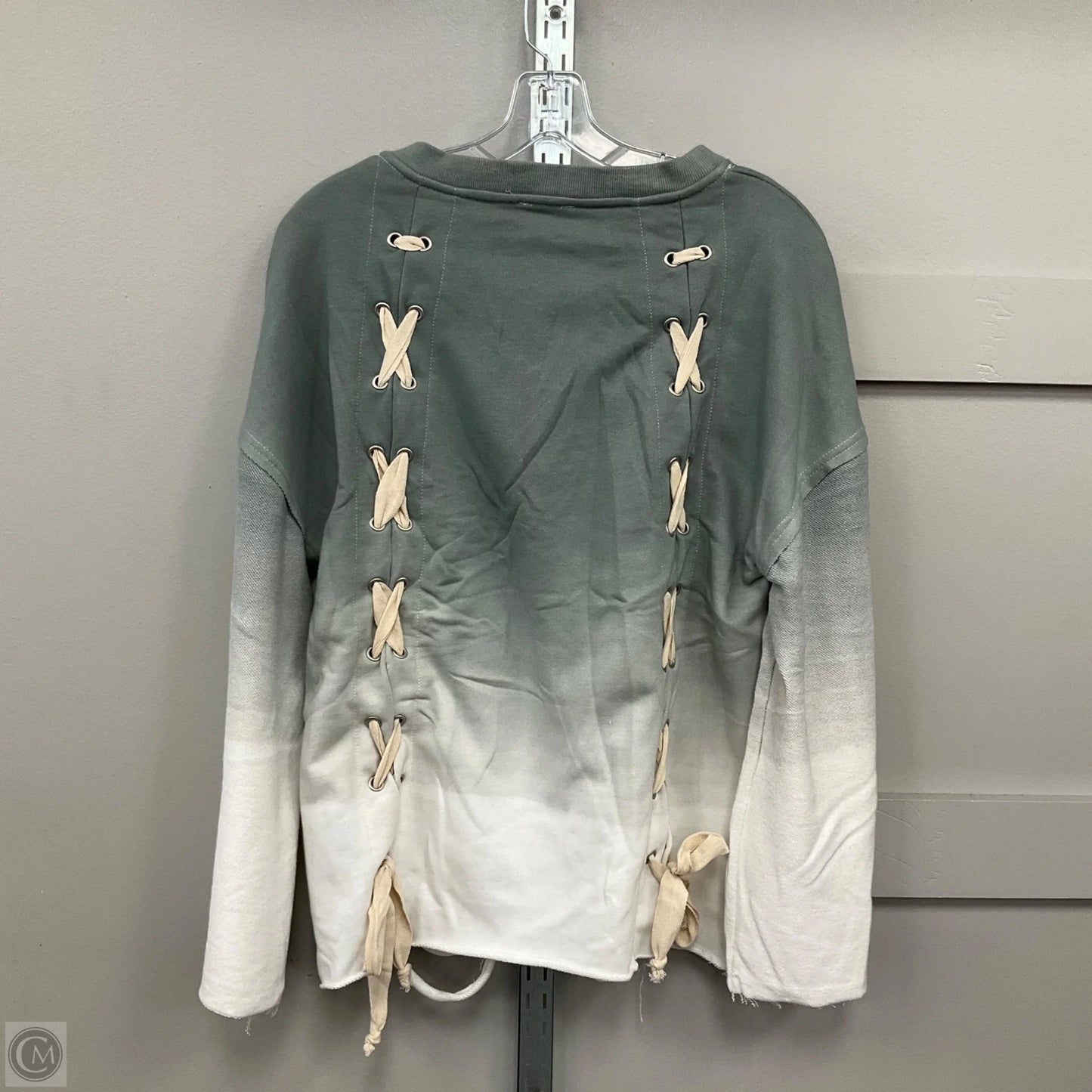 Sweatshirt Crewneck By Pol In Grey, Size: S