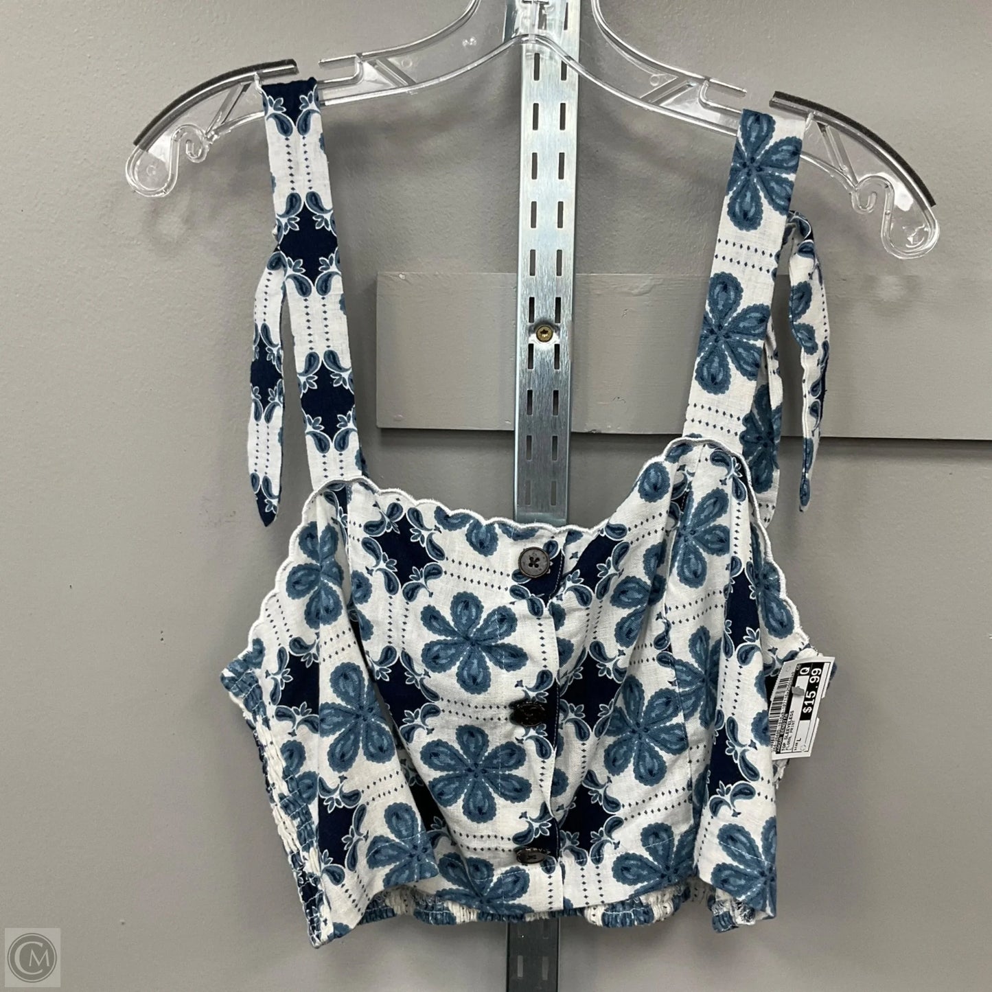 Top Sleeveless By Agua Bendita In Floral Print, Size: L