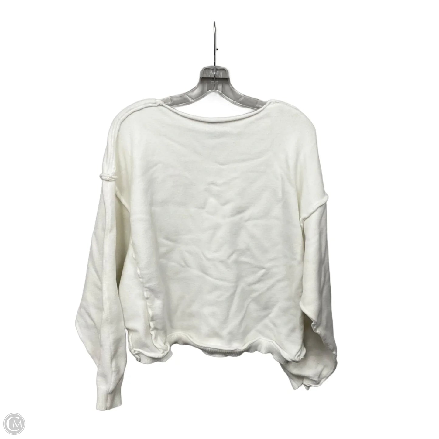 Sweater By Clothes Mentor In White, Size: L