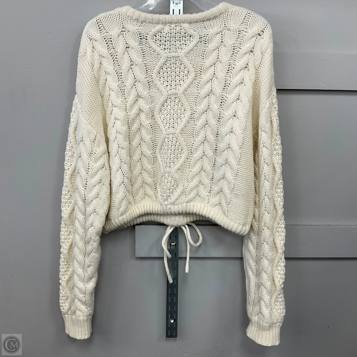 Sweater By Clothes Mentor In Cream, Size: L