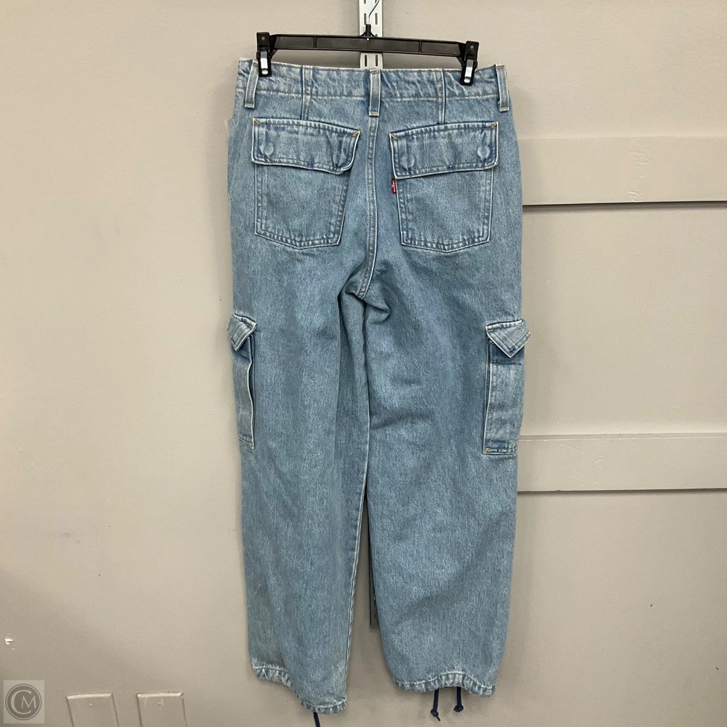 Jeans Wide Leg By Levis In Blue Denim, Size: 0