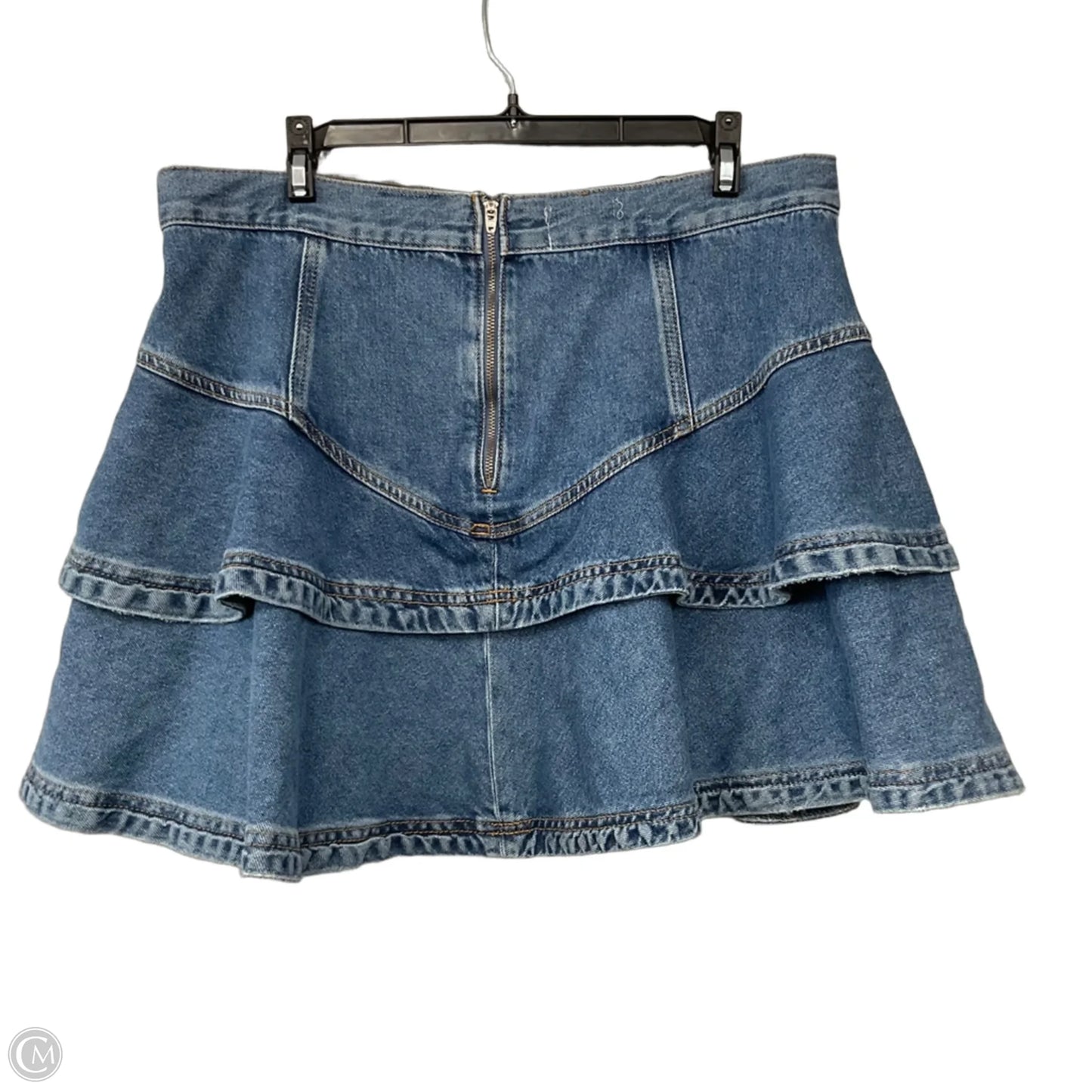 Skirt Mini & Short By Anthropologie In Blue Denim, Size: 16