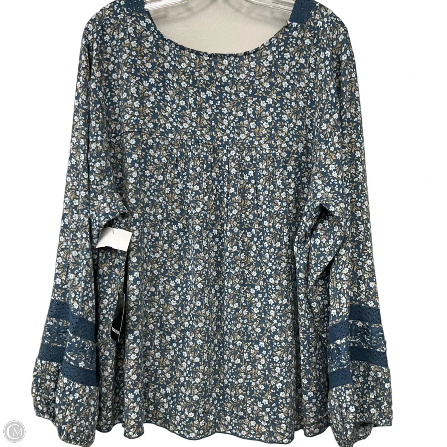 Top Long Sleeve By Clothes Mentor In Blue, Size: 2x