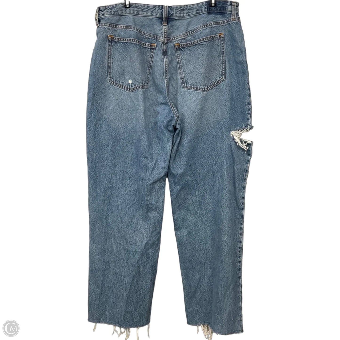 Jeans Wide Leg By Abercrombie And Fitch In Blue Denim, Size: 16
